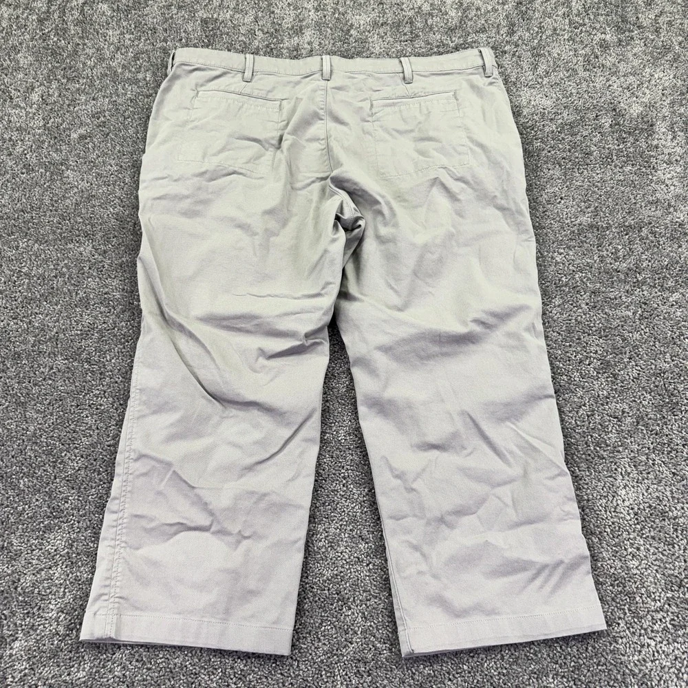 L.L. Bean Pants Mens 44x29 Gray Classic Fit Chino Stretch Casual City Pockets